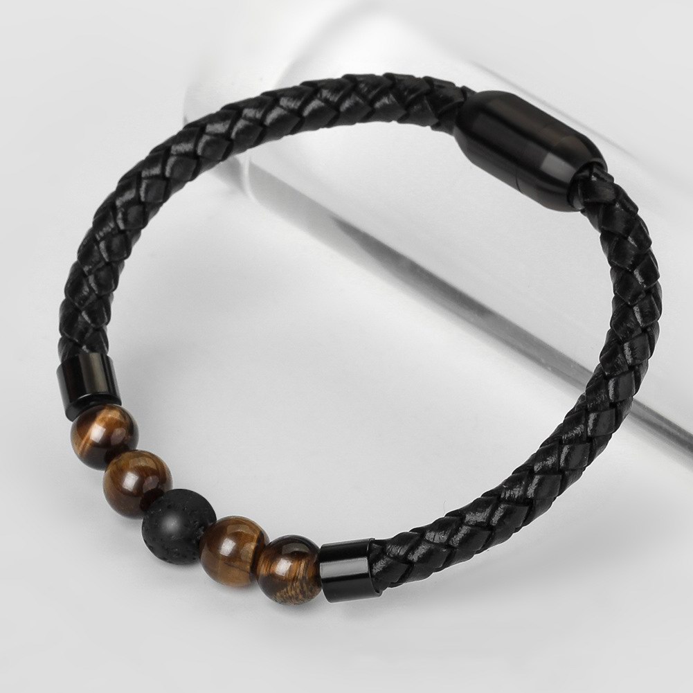 Magnetic Clasp Tiger Eye Lava Stone Anti Anxiety Bracelet – Anxiety ...