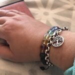 Glow Glass Chakra Adjustable Anxiety Bracelet