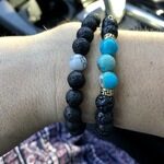 White Howlite Lava Stone Anxiety Bracelet