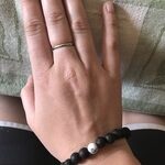 White Howlite Lava Stone Anxiety Bracelet