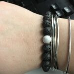 White Howlite Lava Stone Anxiety Bracelet